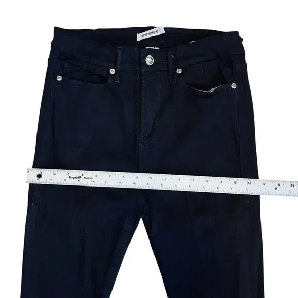 Good American Women’s Sz 29 Black High Rise Good Legs Jeans Stretch Denim - Picture 13 of 16
